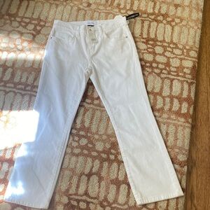 NWT Current/Elliott women’s Straight White Jeans